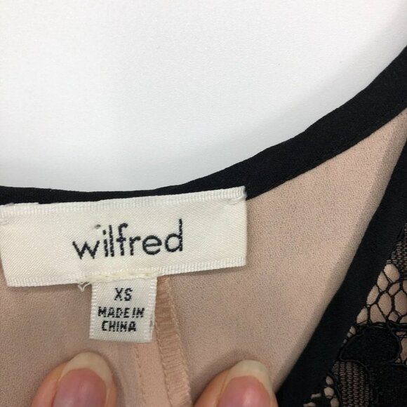 ARITZIA Wilfred hemon lace crochet mini dress black and nude XS - Picture 4 of 10